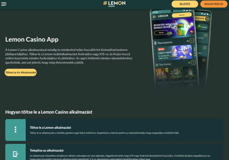 lemon app page
